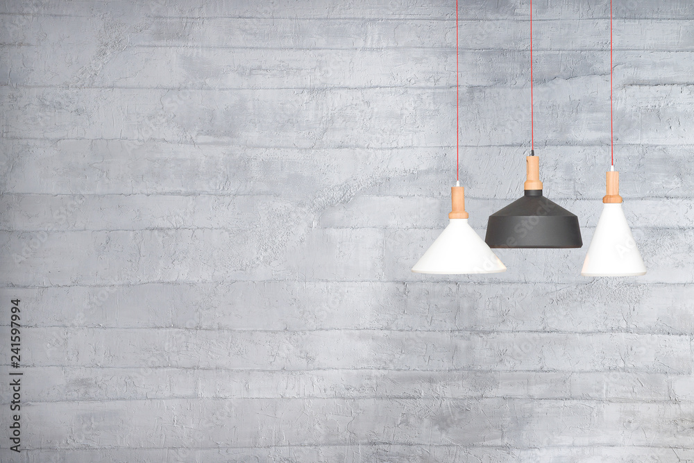 bright stone wall interior design and modern lamp bright stone wall interior design and modern lamp