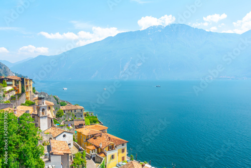 beautiful view on Lake Garda in Limone sul Garda, Italy