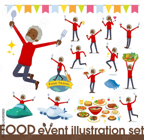 flat type high neck old man black_food festival