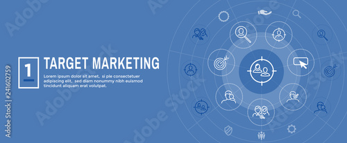 Target Marketing Icon Set and Web Header Banner