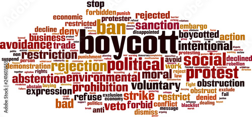 Boycott word cloud
