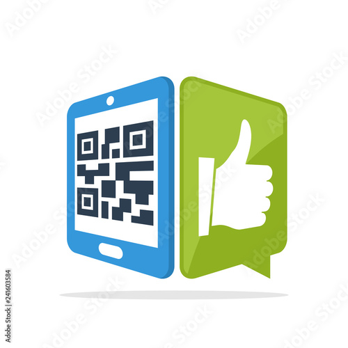 Vector illustration icon with the concept of positive benefits of using QR code services