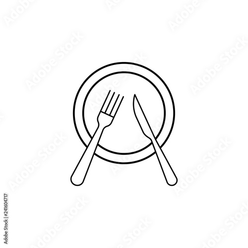 Pause, table etiquette icon. Can be used for web, logo, mobile app, UI, UX