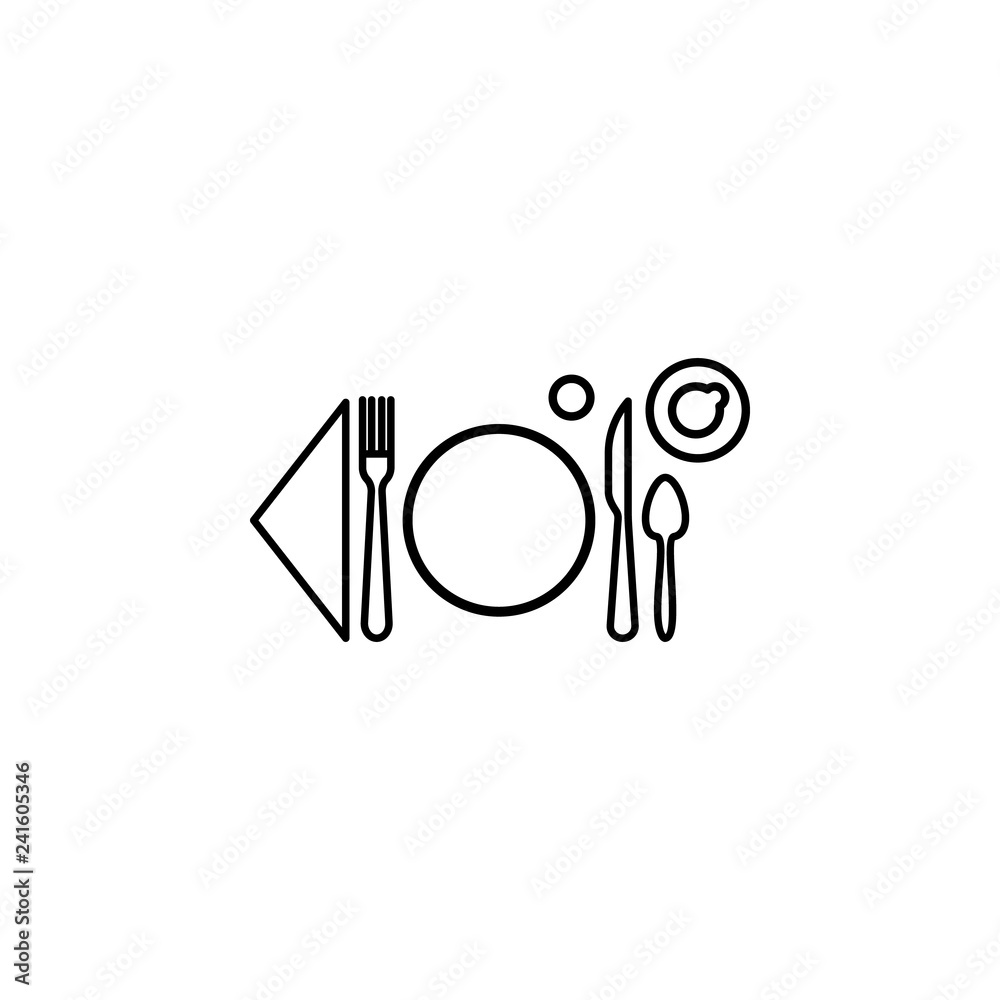 Breakfast, table etiquette icon. Can be used for web, logo, mobile app, UI, UX Breakfast, table etiquette icon. Can be used for web, logo, mobile app, UI, UX
