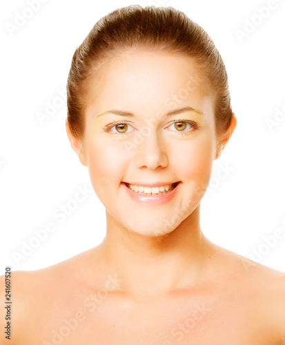 woman with health skin of face