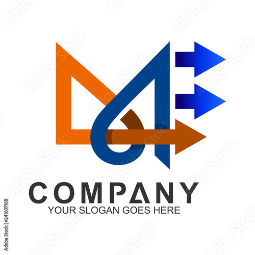 Free Download arrow letter M business logo template - GFXLoad