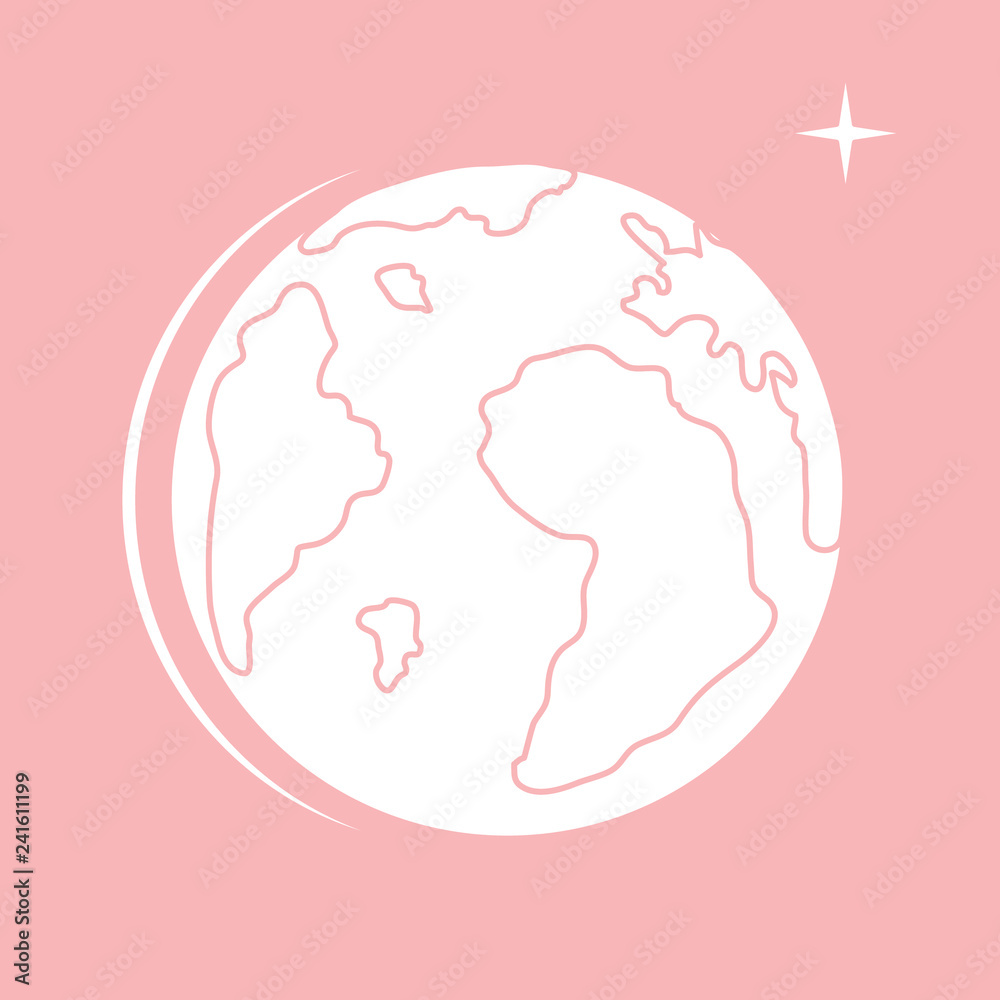 Planet Earth. World vector icon. Earth Day.