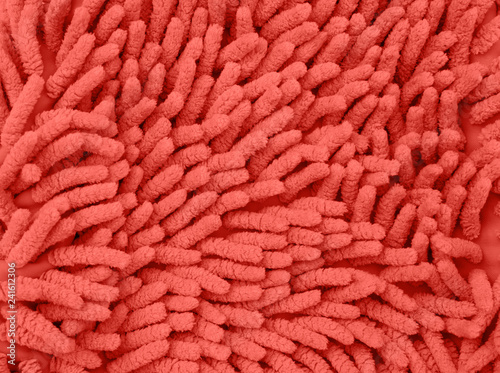 Coral fluffy microfiber mop texture photo