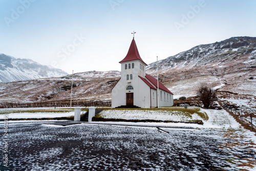 Asolfsskalikirkja Church in Asolfsskali in the south of Iceland, Iceland photo