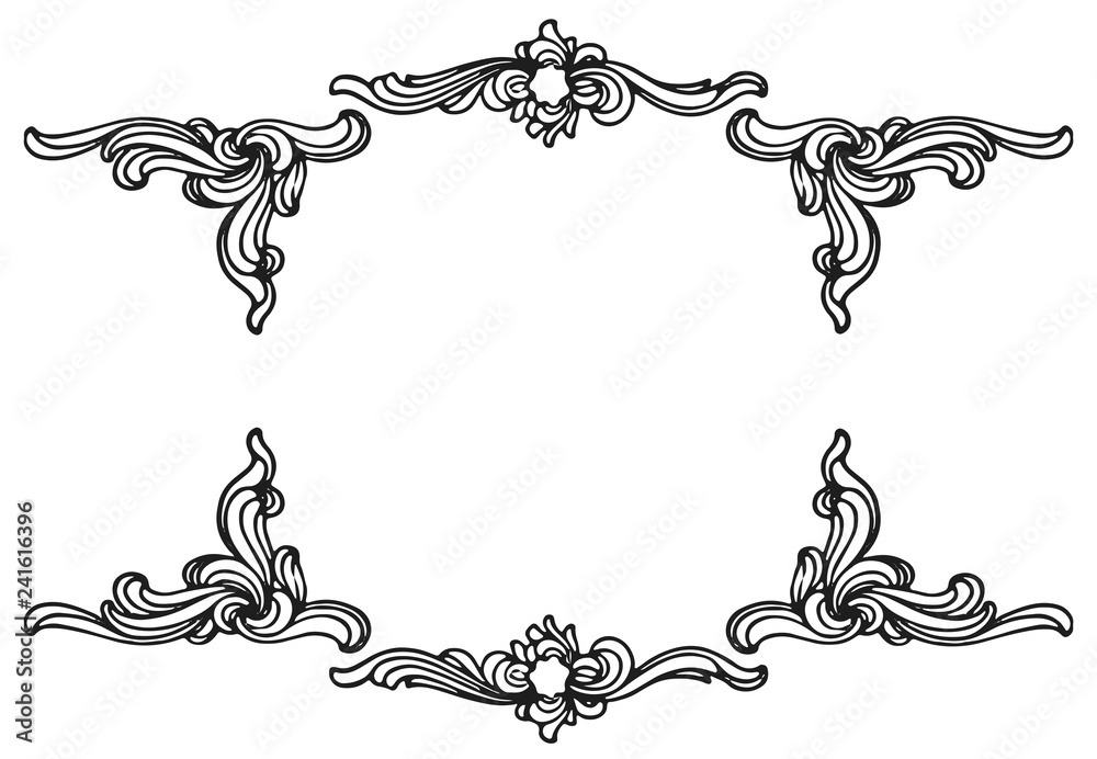 Vintage frame decoration design element #isolated #vector