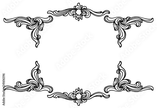 Vintage frame decoration design element #isolated #vector