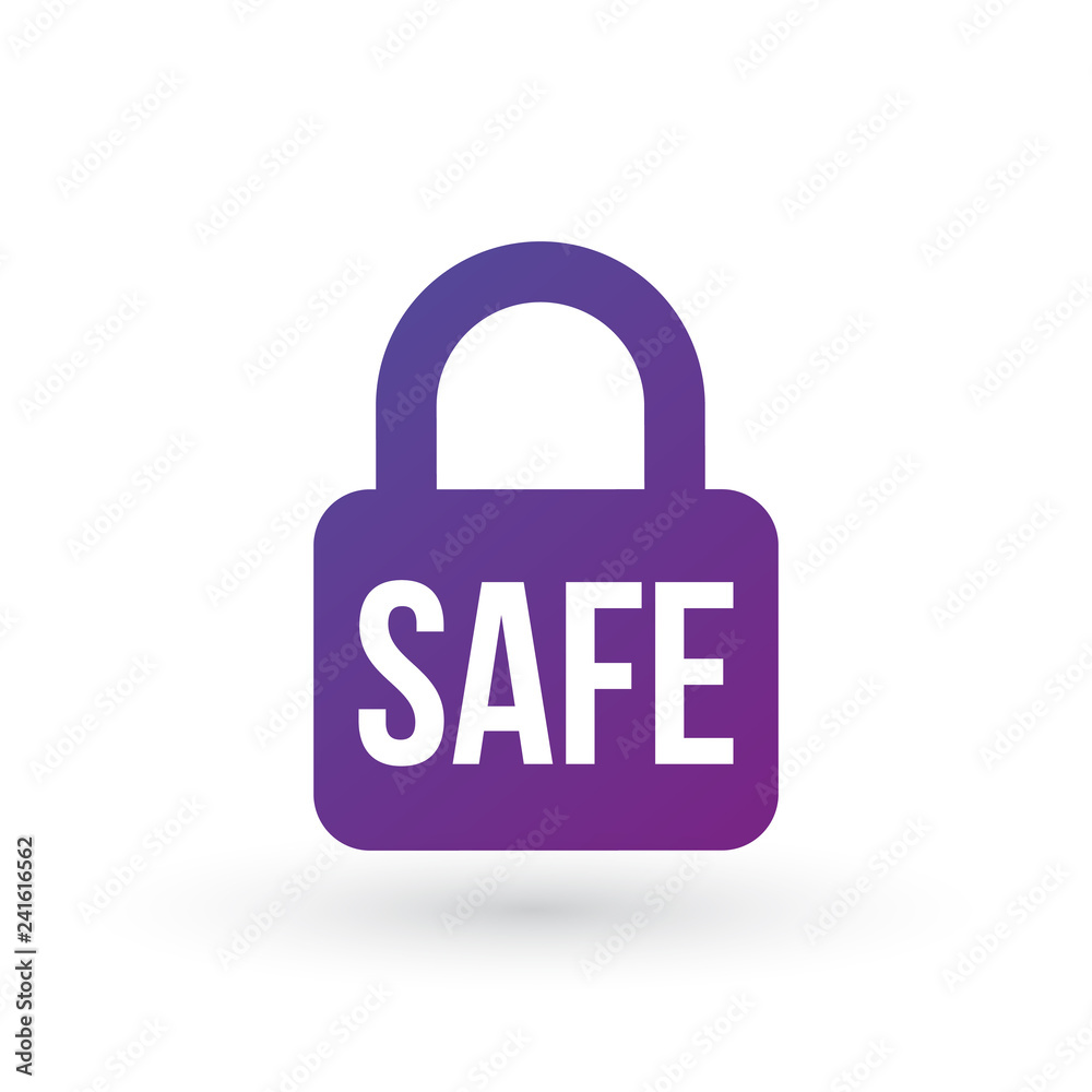 security icon safe lock icon, padlock symbol.vector illustration isolated on white background. clean design. security icon safe lock icon, padlock symbol.vector illustration isolated on white background. clean design.