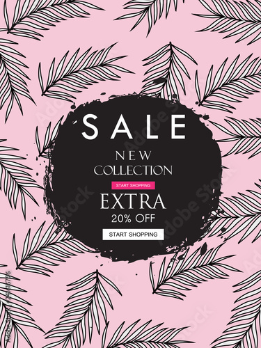 Sale website banner. Sale tag. Sale promotional material vector illustration. Design for social media banner, poster, email, newsletter, ad, leaflet, placard, brochure, flyer, web sticker