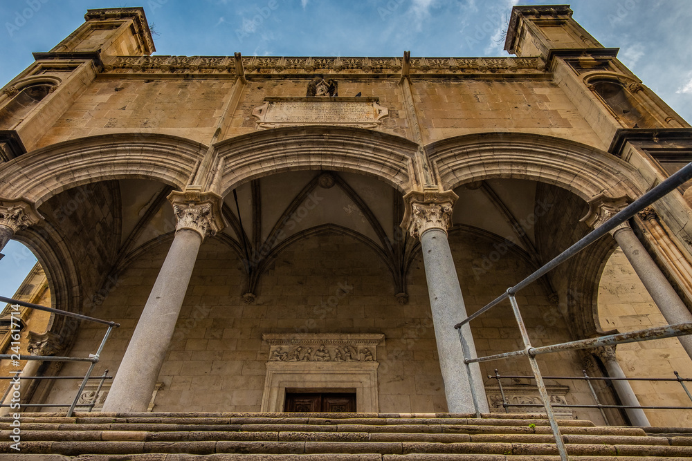 The facade of the Church in Palermo, Sicily