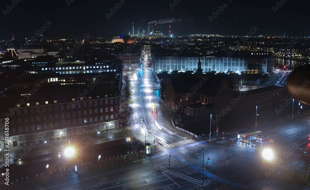 Copenhagen city lights