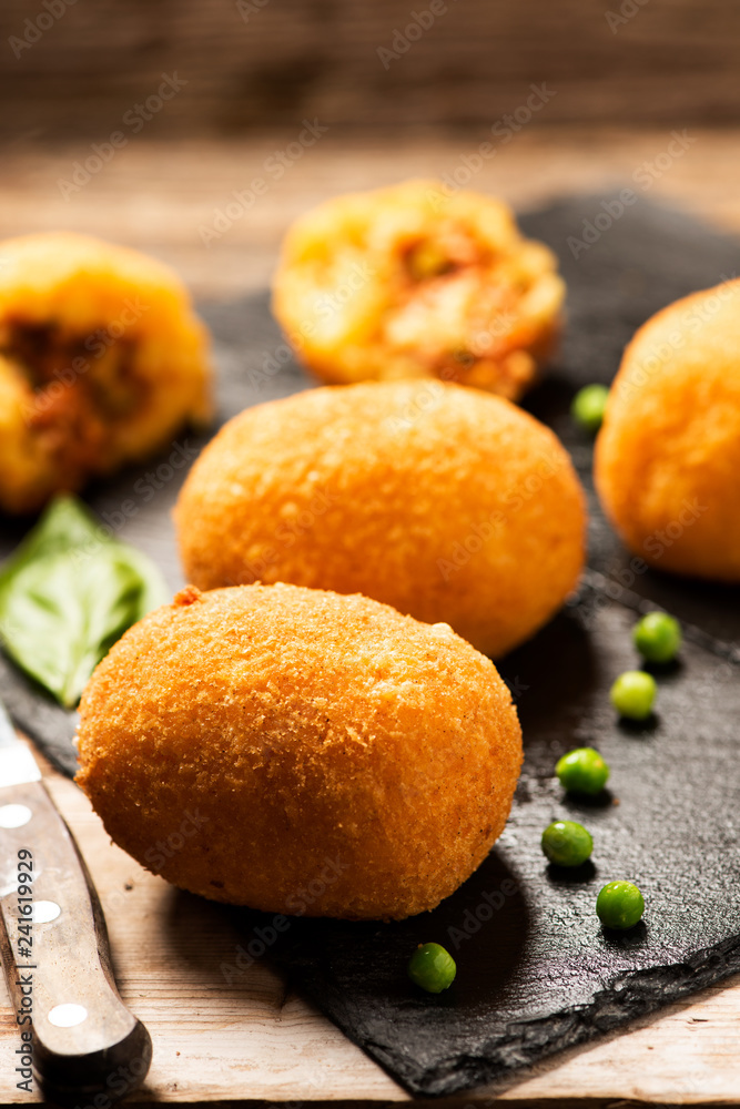 Arancini rice and meat Arancini rice and meat