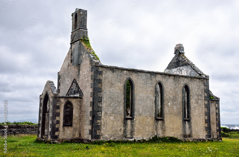Old Church Ruin in Kilronan on Inis Mor in Ireland