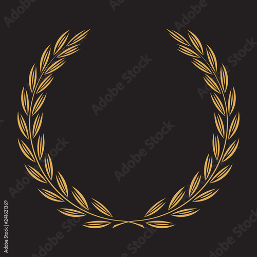 icon laurel wreath, spotrs design - vector