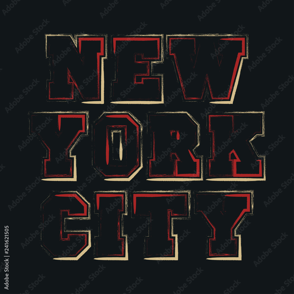 New York typography, design graphic, t-shirt printing man NYC New York typography, design graphic, t-shirt printing man NYC
