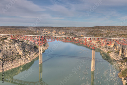 Pecos River Bridge in Texas USA photo