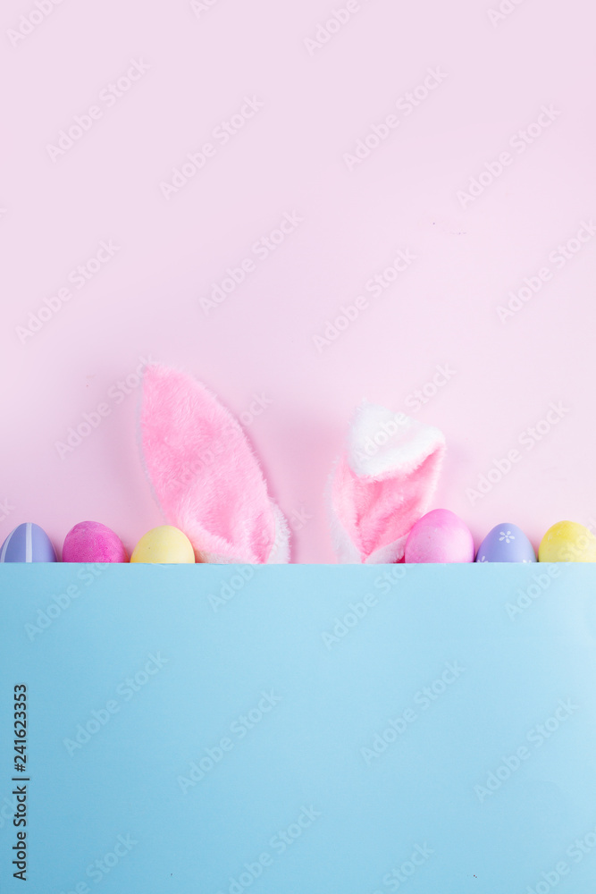 Easter scene with rabbit ears