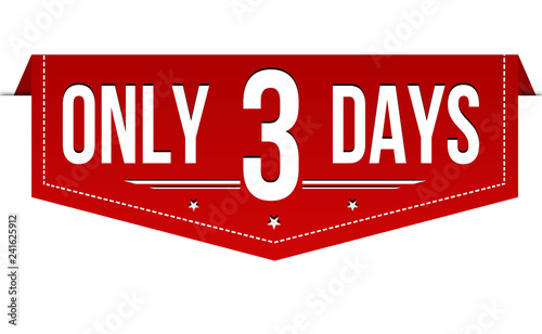 Only 3 days banner design