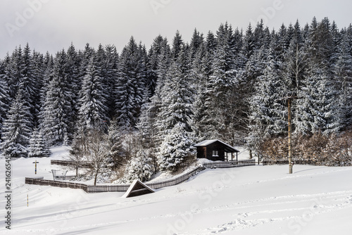 Winterpanorama. Winterstraße. Winterurlaub. Winterparadies. Österreich. Italy. Deutschland. Russland. © Sergey