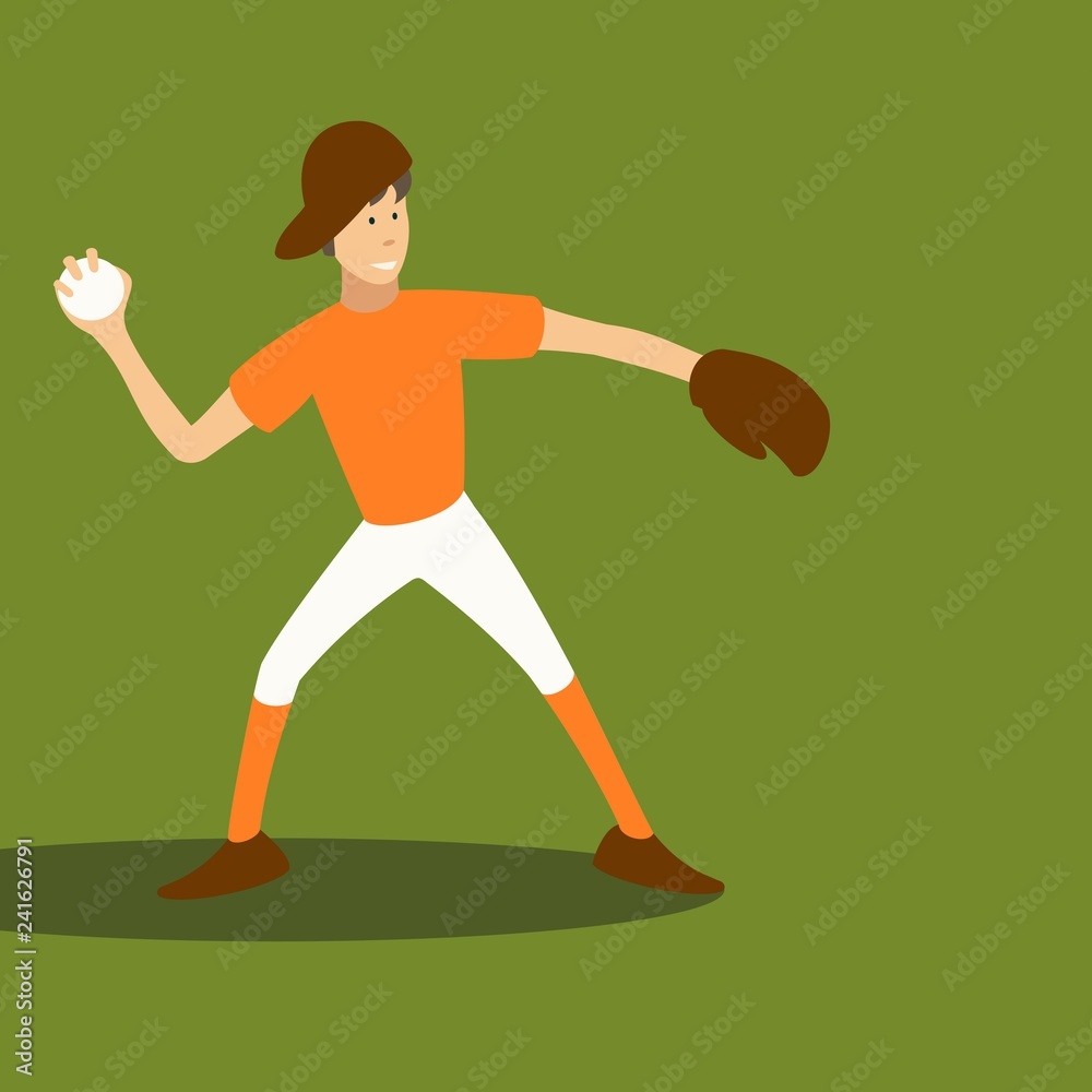 Fototapeta premium baseball player throwing the ball