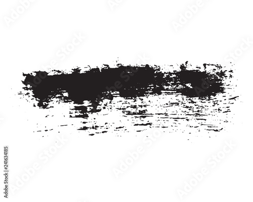 Brush strokes Set hand drawn grunge texture vector illustration isolated on white background