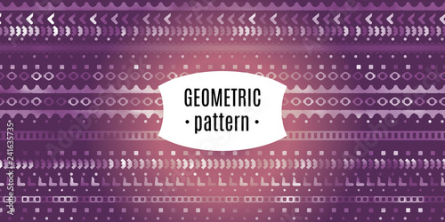 Tribal etnic surface seamless pattern design. Geomtric gradient background