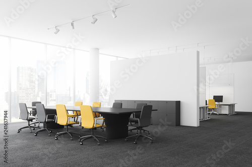 Conference room and open space office interior