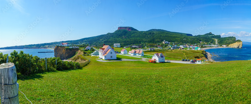 Naklejka premium Panoramic view of the Perce village