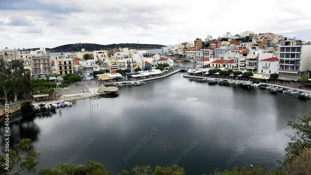 Residential buildings and harbor