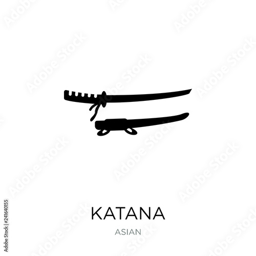 katana icon vector on white background, katana trendy filled ico