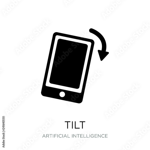 tilt icon vector on white background, tilt trendy filled icons f