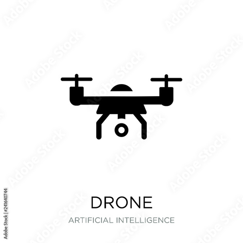 drone icon vector on white background, drone trendy filled icons