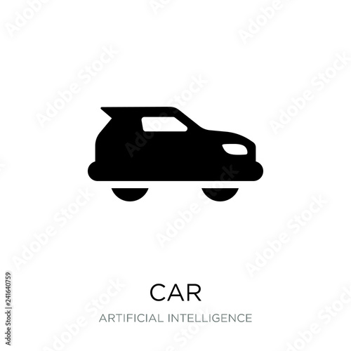 car icon vector on white background, car trendy filled icons fro
