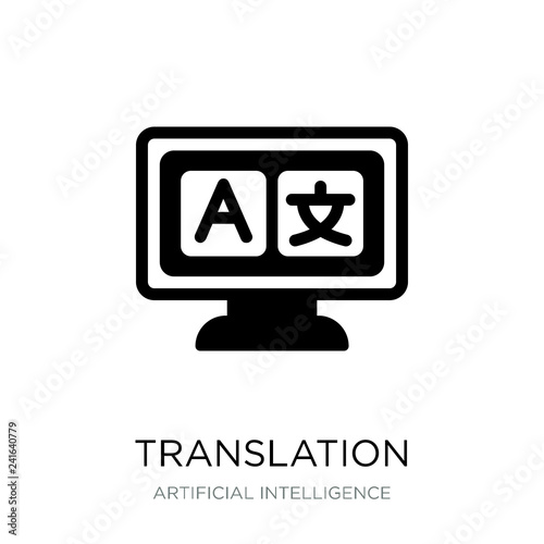 translation icon vector on white background, translation trendy