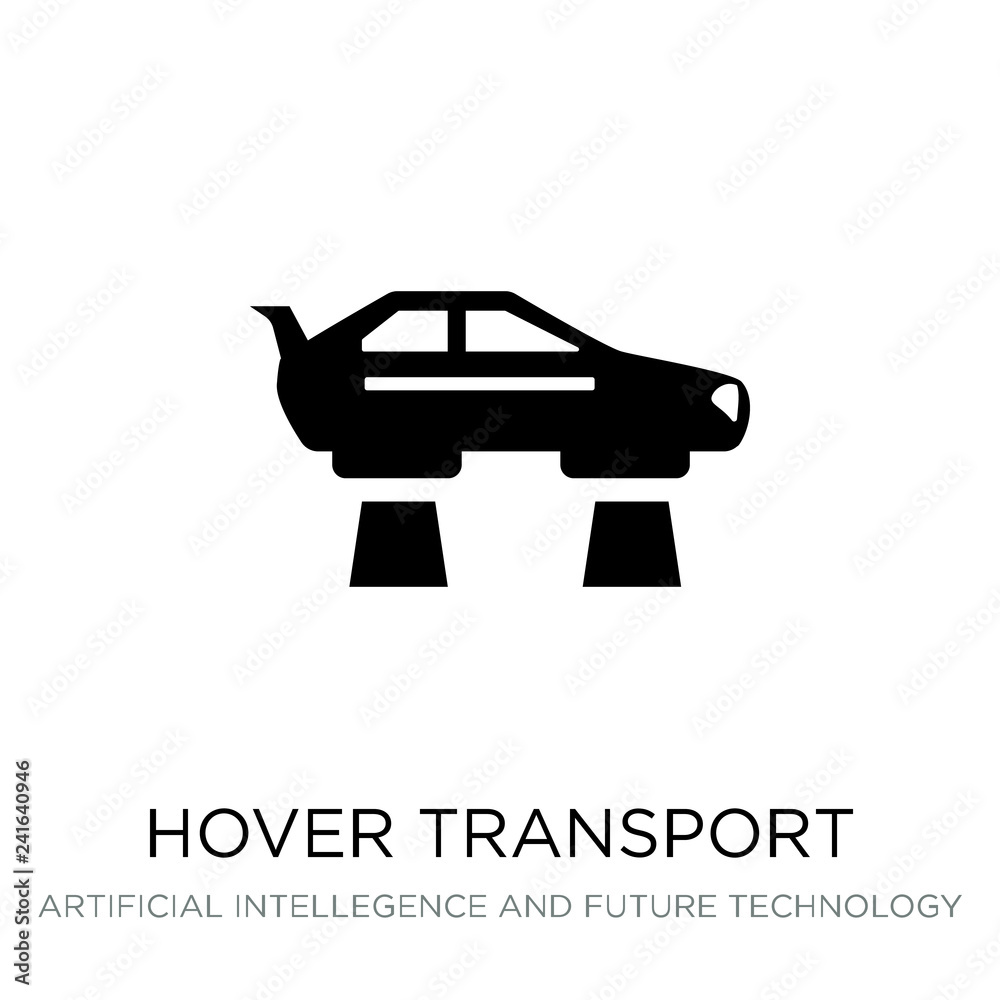 hover transport icon vector on white background, hover transport