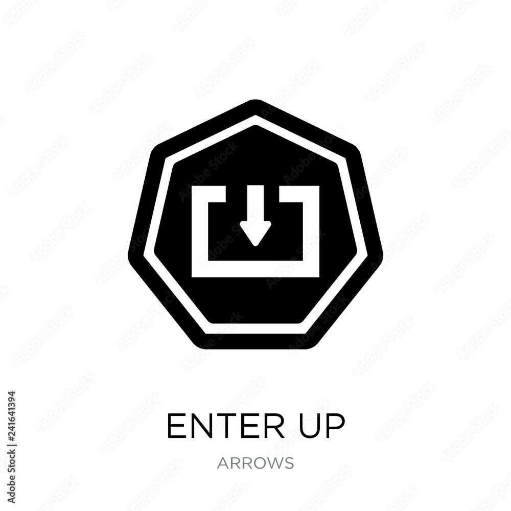 enter up icon vector on white background, enter up trendy filled enter up icon vector on white background, enter up trendy filled
