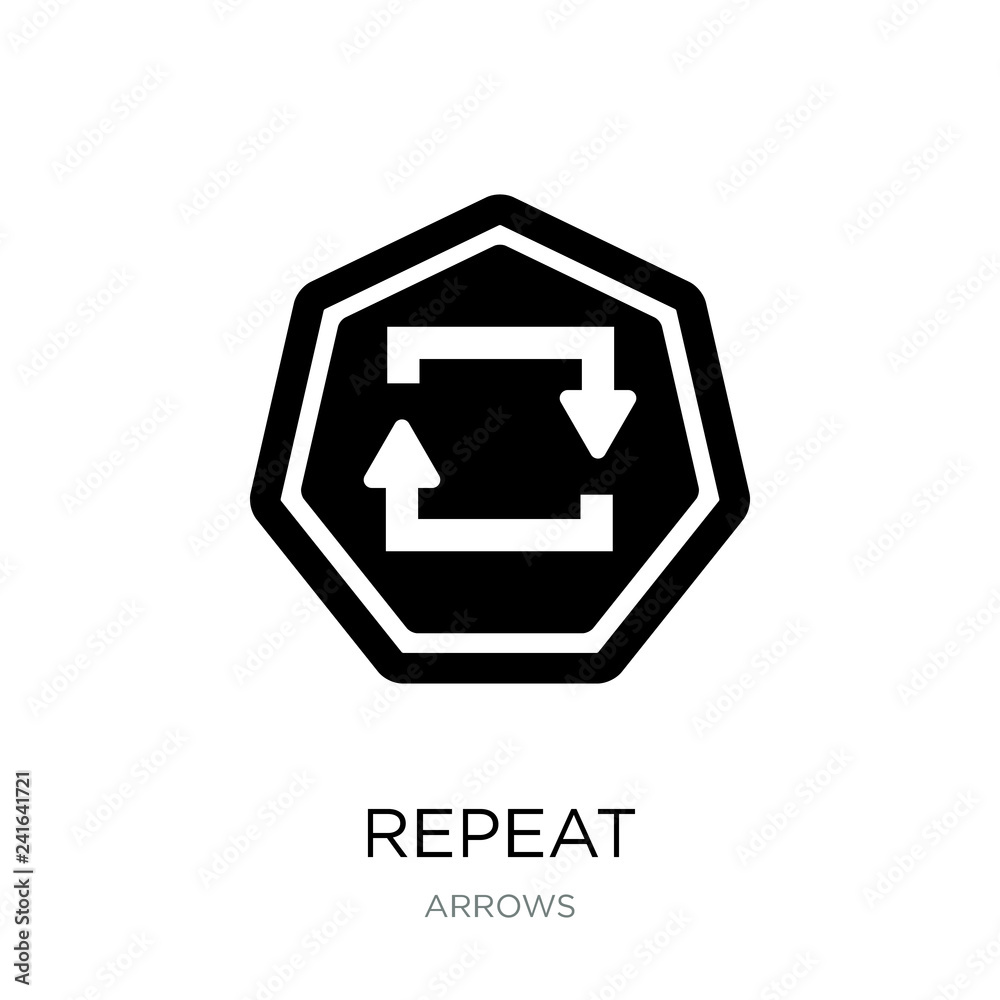 repeat icon vector on white background, repeat trendy filled ico repeat icon vector on white background, repeat trendy filled ico