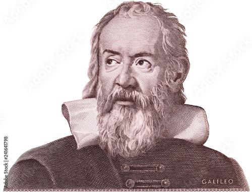 Foto Galileo Galilei on Italy money isolated