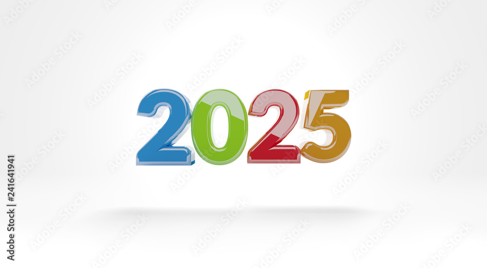 2025 3d-illustration 2025 3d-illustration