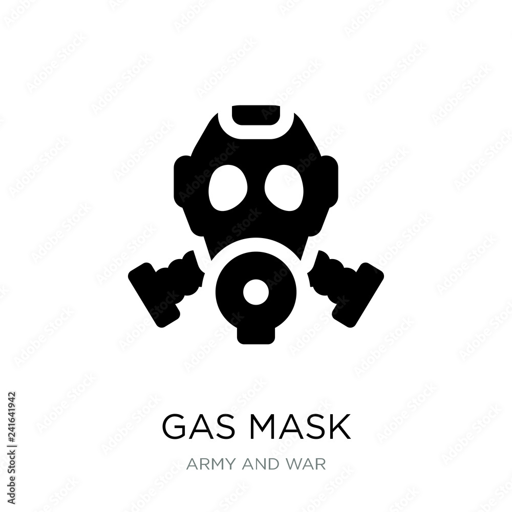 gas mask icon vector on white background, gas mask trendy filled gas mask icon vector on white background, gas mask trendy filled
