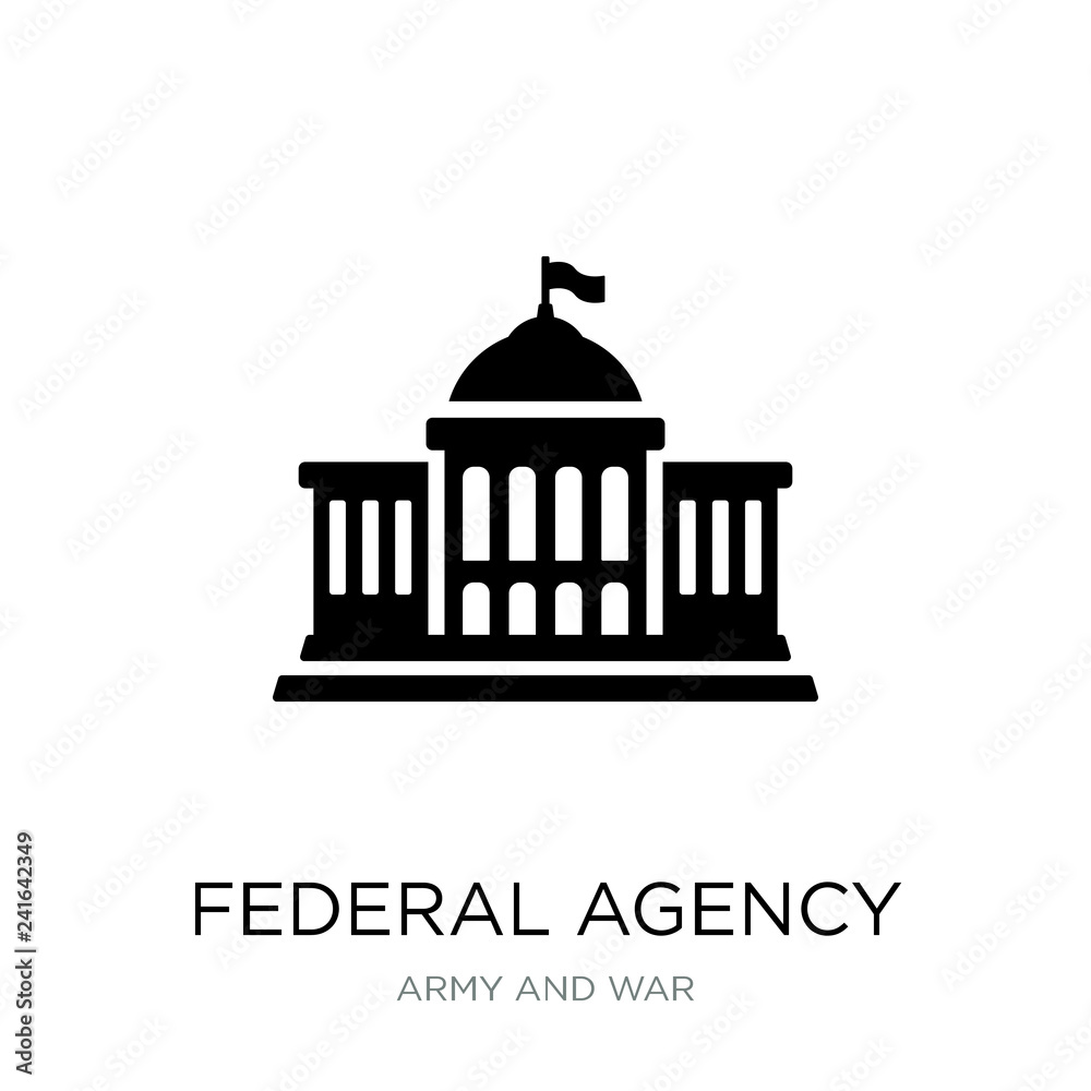 federal agency icon vector on white background, federal agency t