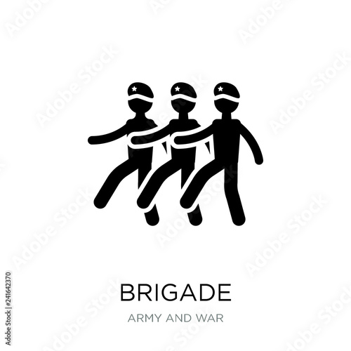 brigade icon vector on white background, brigade trendy filled i