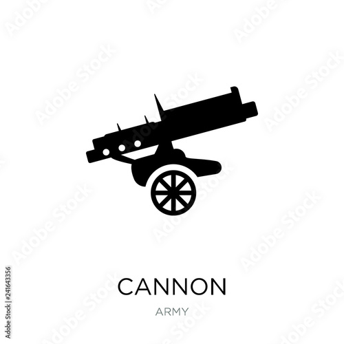 cannon icon vector on white background, cannon trendy filled ico