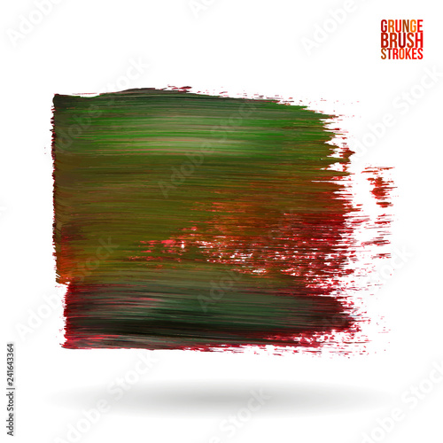 Brush stroke and texture. Grunge vector abstract hand - painted element. Underline and border design.