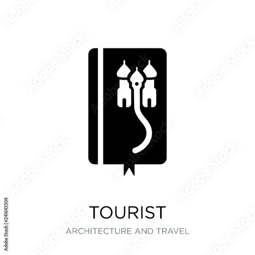 tourist icon vector on white background, tourist trendy filled i