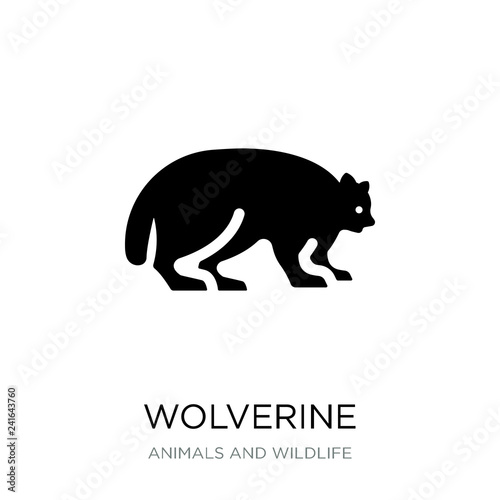 wolverine icon vector on white background, wolverine trendy fill